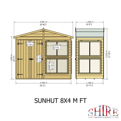 Shire Sun Hut 8x4 Potting Shed