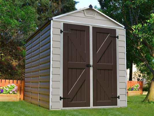 Skylight 6ft. x 8ft. Garden Shed - Tan Polycarbonate Panels